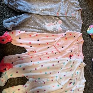 Baby girl Carter Terry Clothe Pj’s Bundle